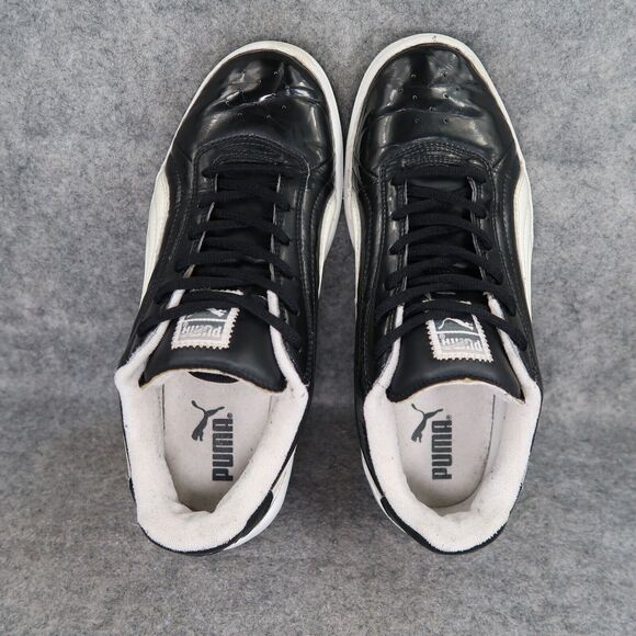 Puma Shoes Mens 9 Casual Sneakers Court Trainer Athletic Black White Comfort Gym main image 12